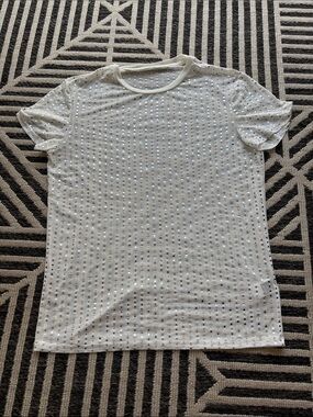 White Sequin Short-Sleeve Men’s T-Shirt